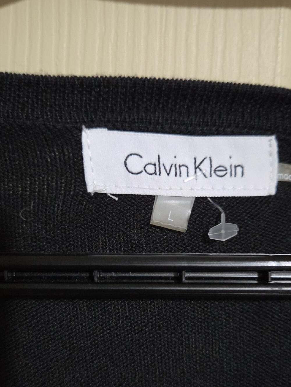 Calvin Klein Black Cardigan with Sparkling Gold Accents - Picture 2 of 6